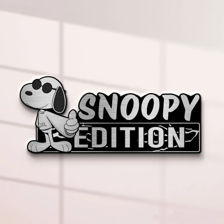 Alternative view of Snoopy Cool Edition 3D Inlayed Car Name Badge