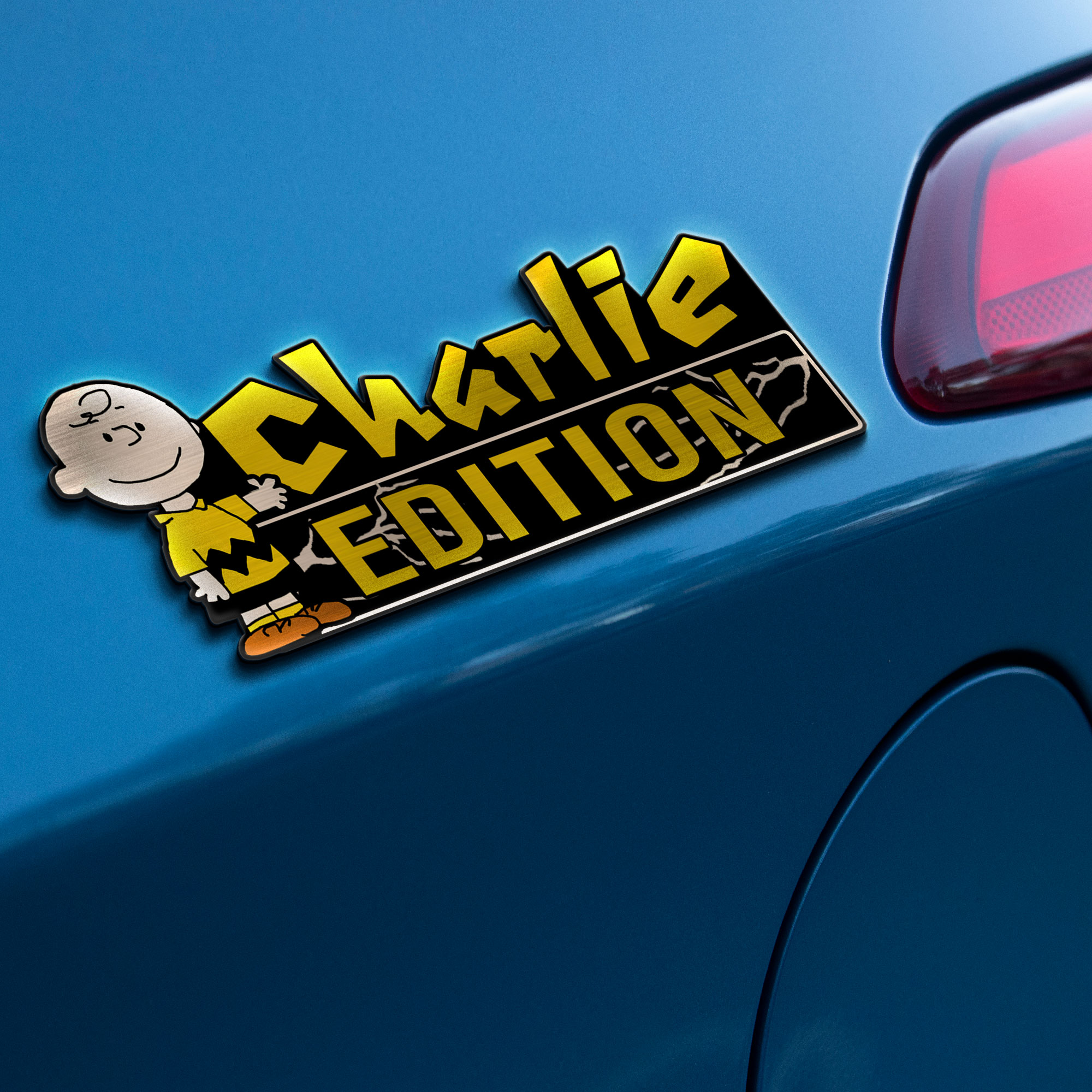 Charlie Brown Edition Laser Engraved Car Name Badge - Image 3