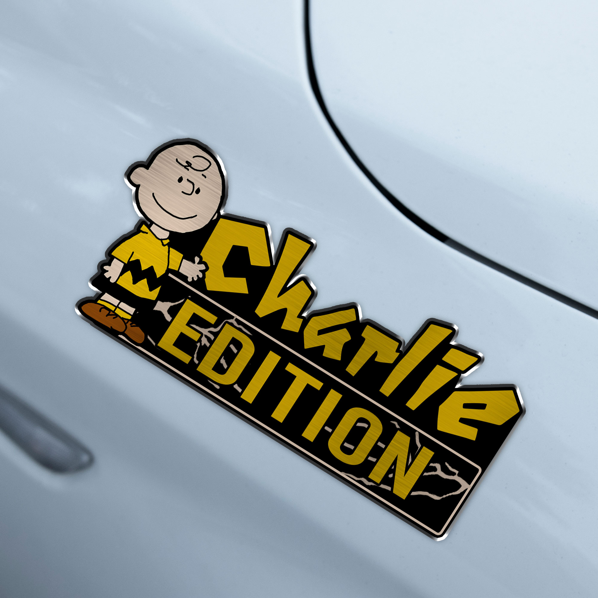 Charlie Brown Edition Laser Engraved Car Name Badge - Image 4