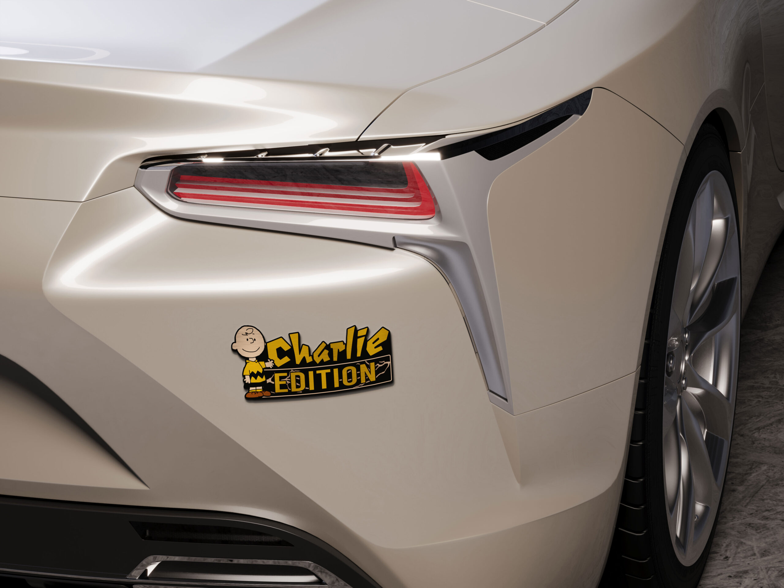 Charlie Brown Edition Laser Engraved Car Name Badge - Image 6