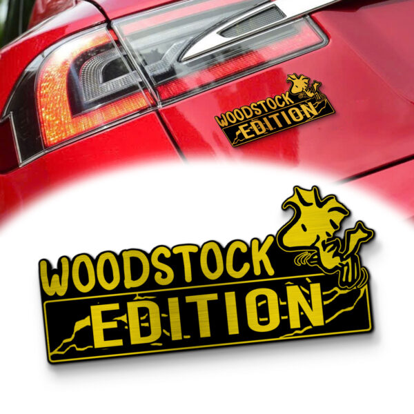 Woodstock Edition Laser Engraved Car Name Badge
