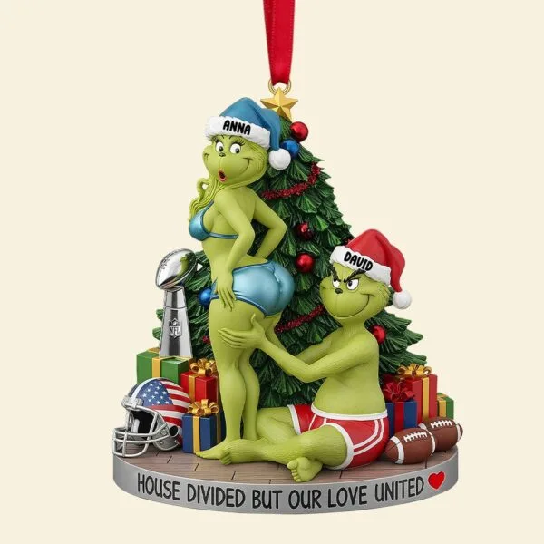 Personalized Funny Gifts For American Football-loving Couple Christmas Ornament - Image 5